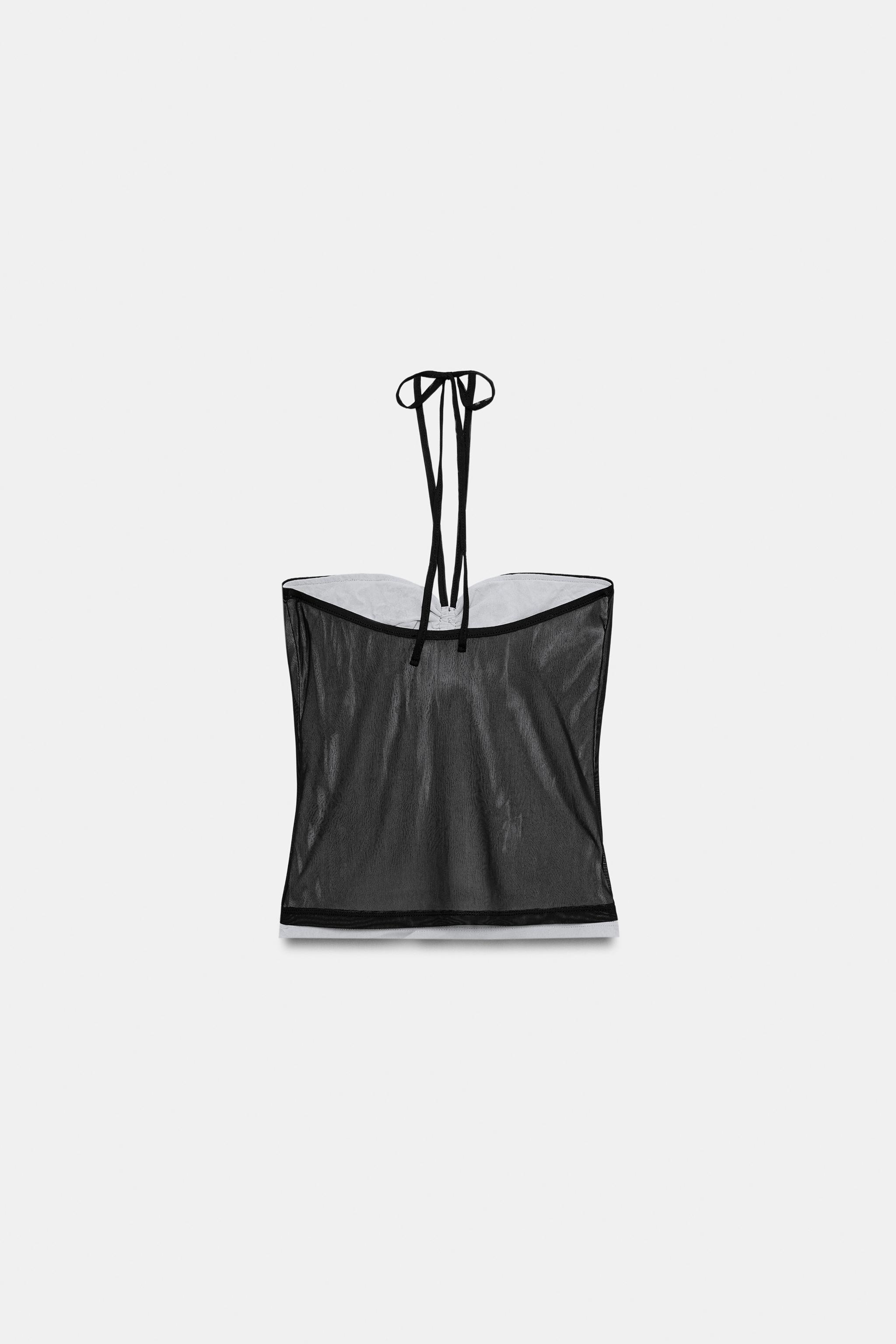 HALTER TULLE FLOWER TOP
