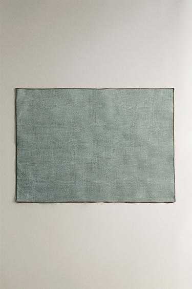 RESIN-COATED PLACEMAT WITH OVERLOCK - Green by Zara