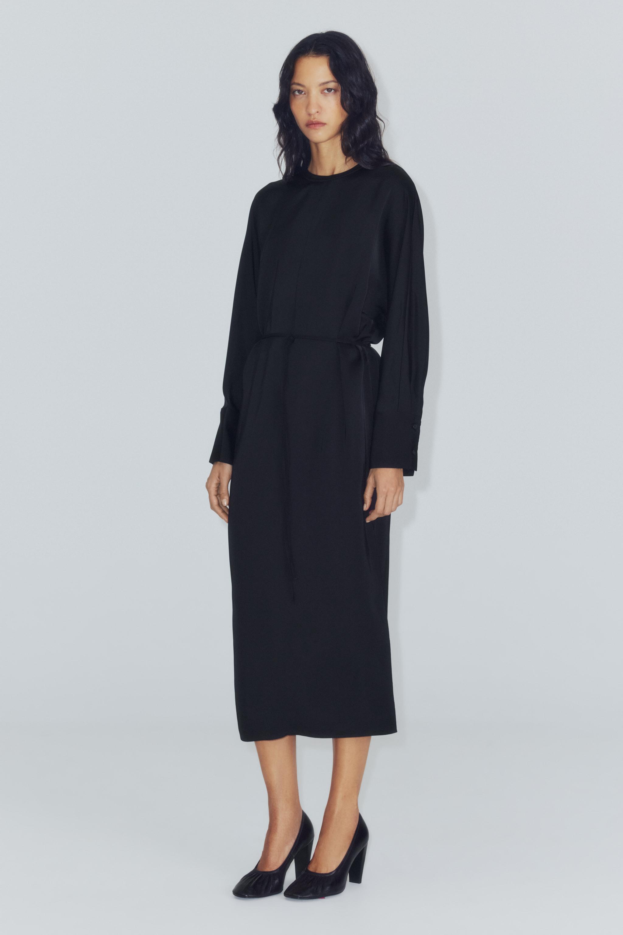 ZW COLLECTION SATIN BELT DRESS