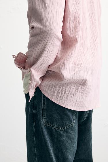 STRIPED FLOWING SHIRT - Pink by Zara - Image 0