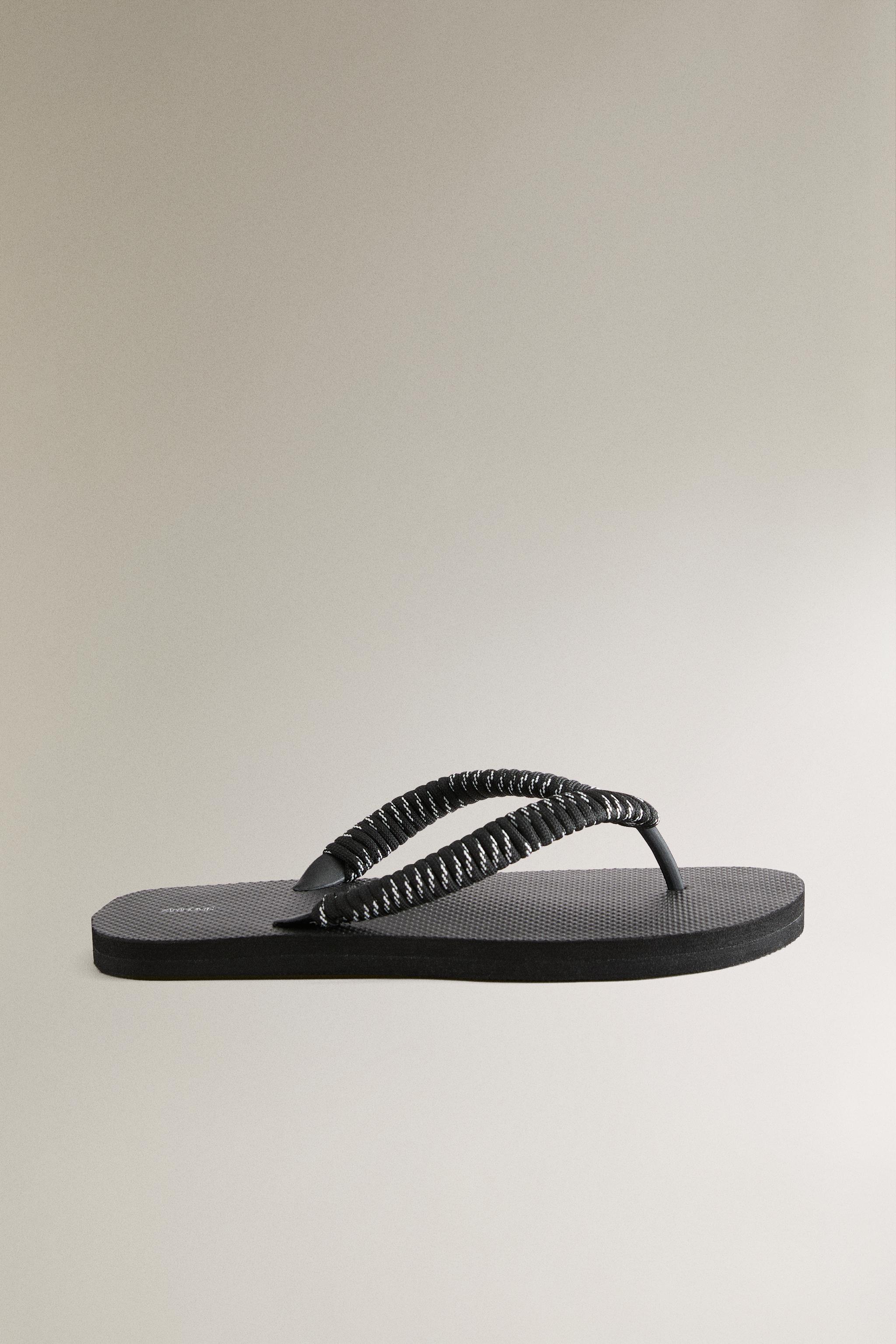 TOE-POST LACE-UP SANDALS