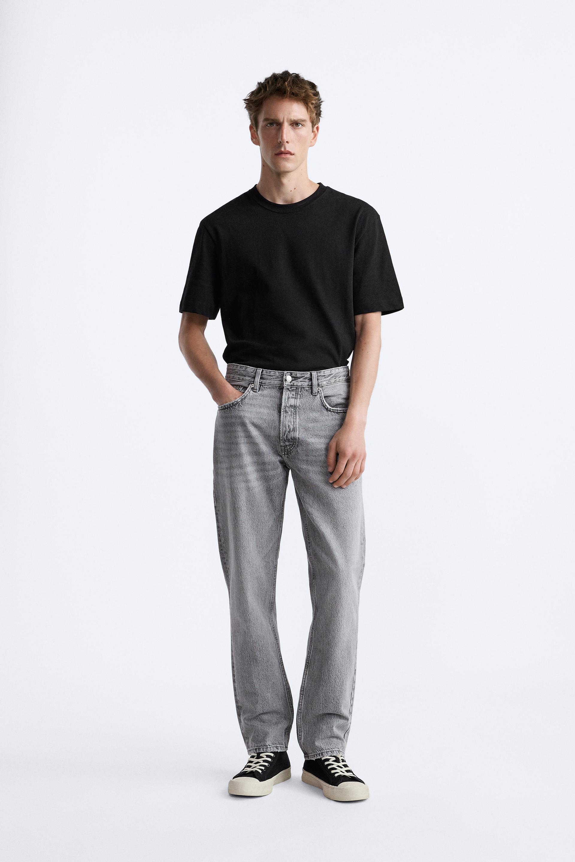 STRAIGHT FIT JEANS - Mid-grey | ZARA United Kingdom