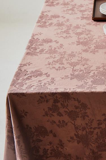 MANTEL ALGODÓN JACQUARD - Burdeos de Zara