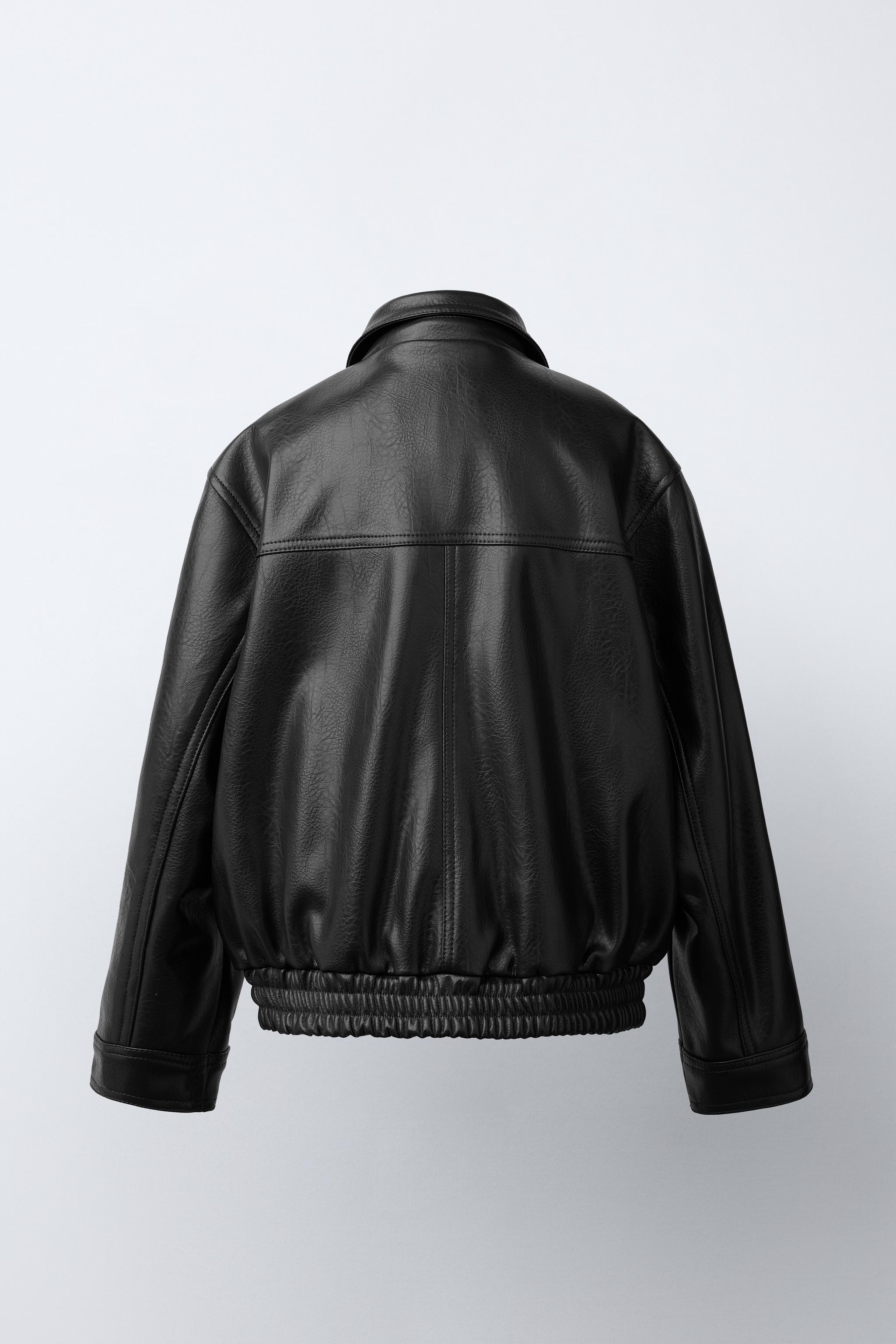 FAUX LEATHER JACKET WITH POCKETS - Brown | ZARA United States