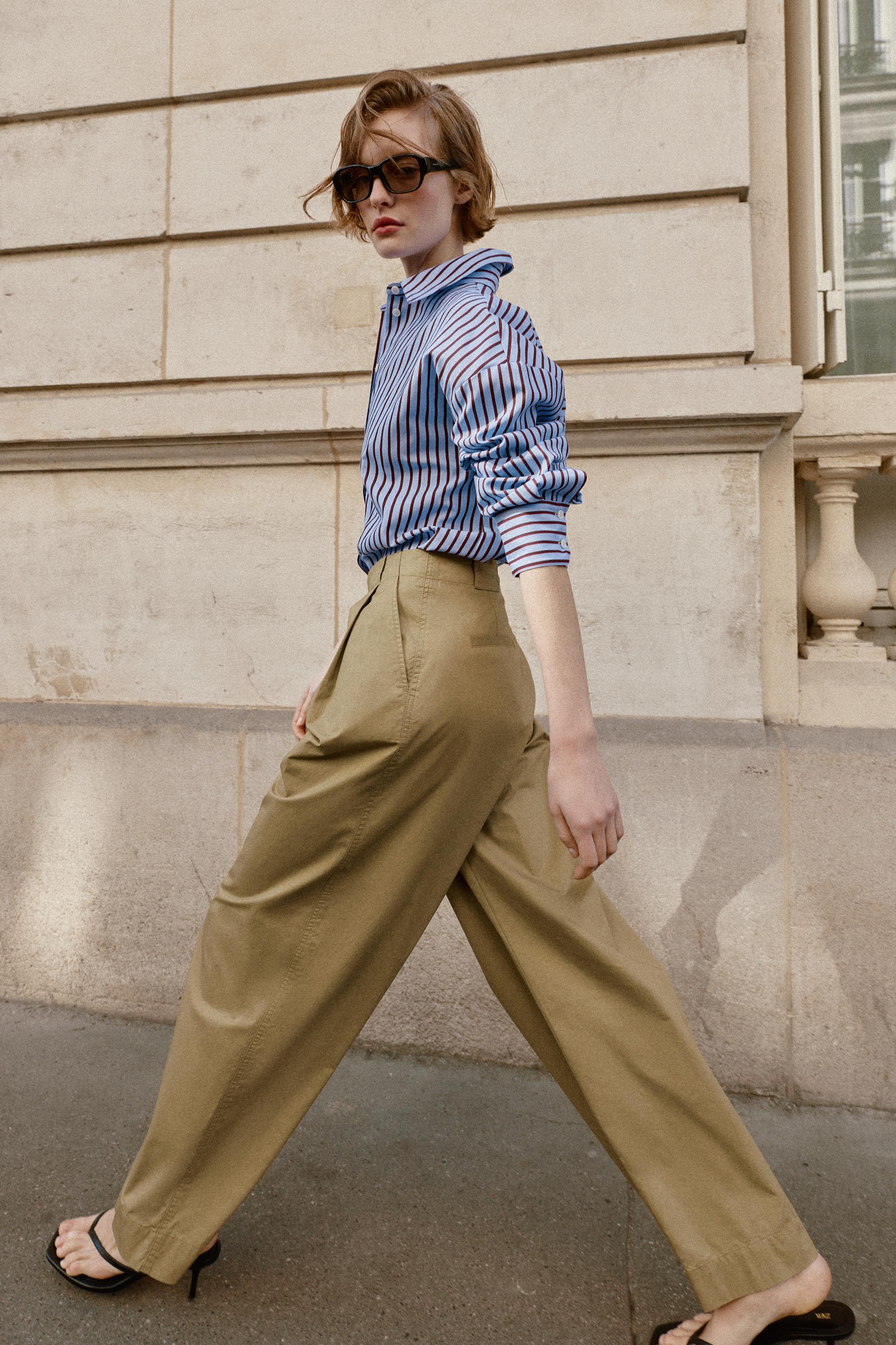 PANTALON BARREL À PINCES