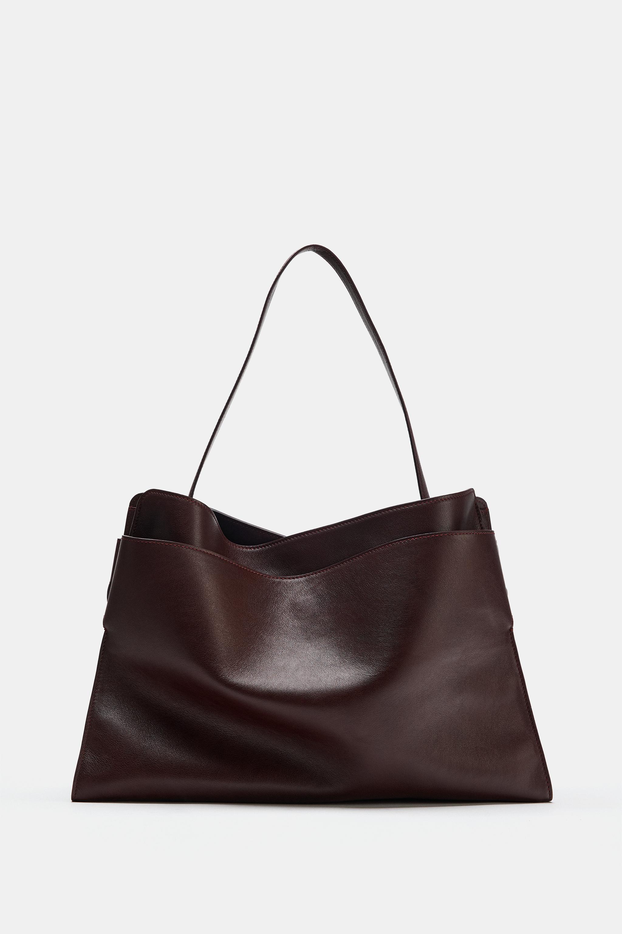LEATHER MAXI SHOPPER BAG