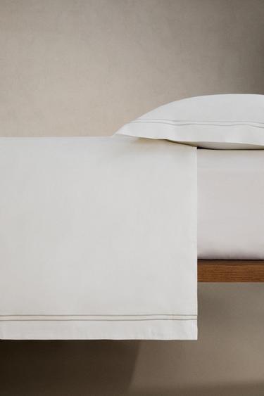 HOUSSE DE COUETTE DOUBLE FESTON - Vert clair de Zara - Image 2