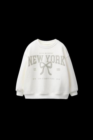 Zara CITY GLITTER SWEATSHIRT - Ice - Image 0