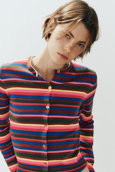 STRIPED CARDIGAN — Multicolored 1