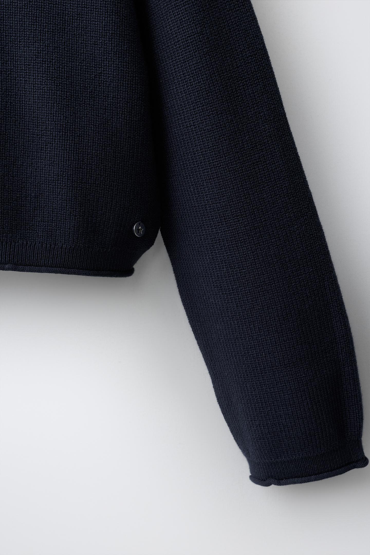 Детский свитер Zara V-NECK Knit, цвет: Тёмно-синий — фото 5