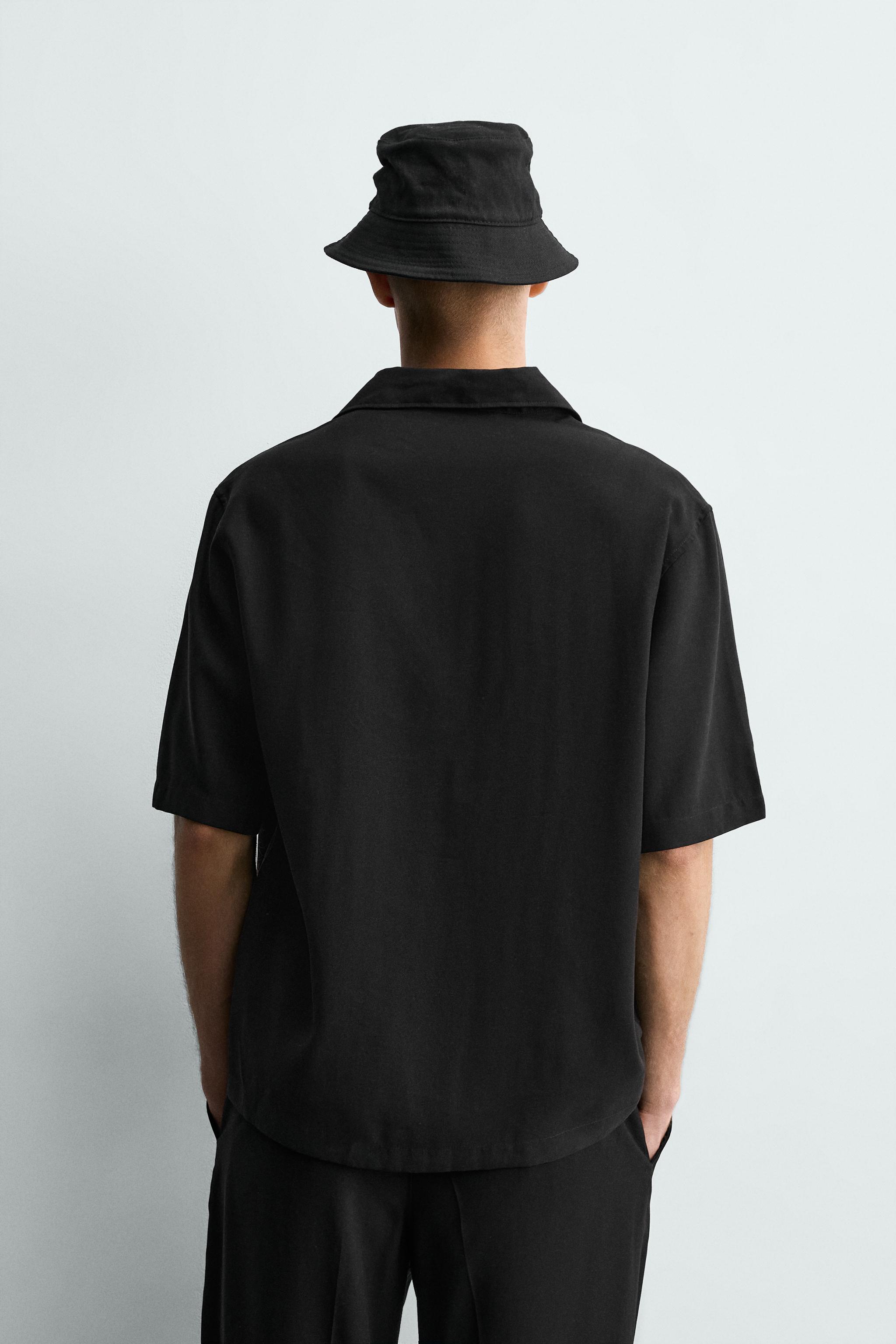 Мужские рубашки Zara RELAXED FIT FLOWY POLO SHIRT — фото 3