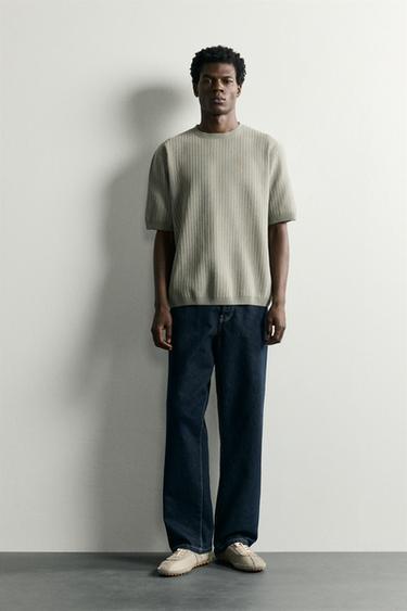 JERSEY CANALÉ REGULAR FIT - Khaki claro de Zara - Imagen 0