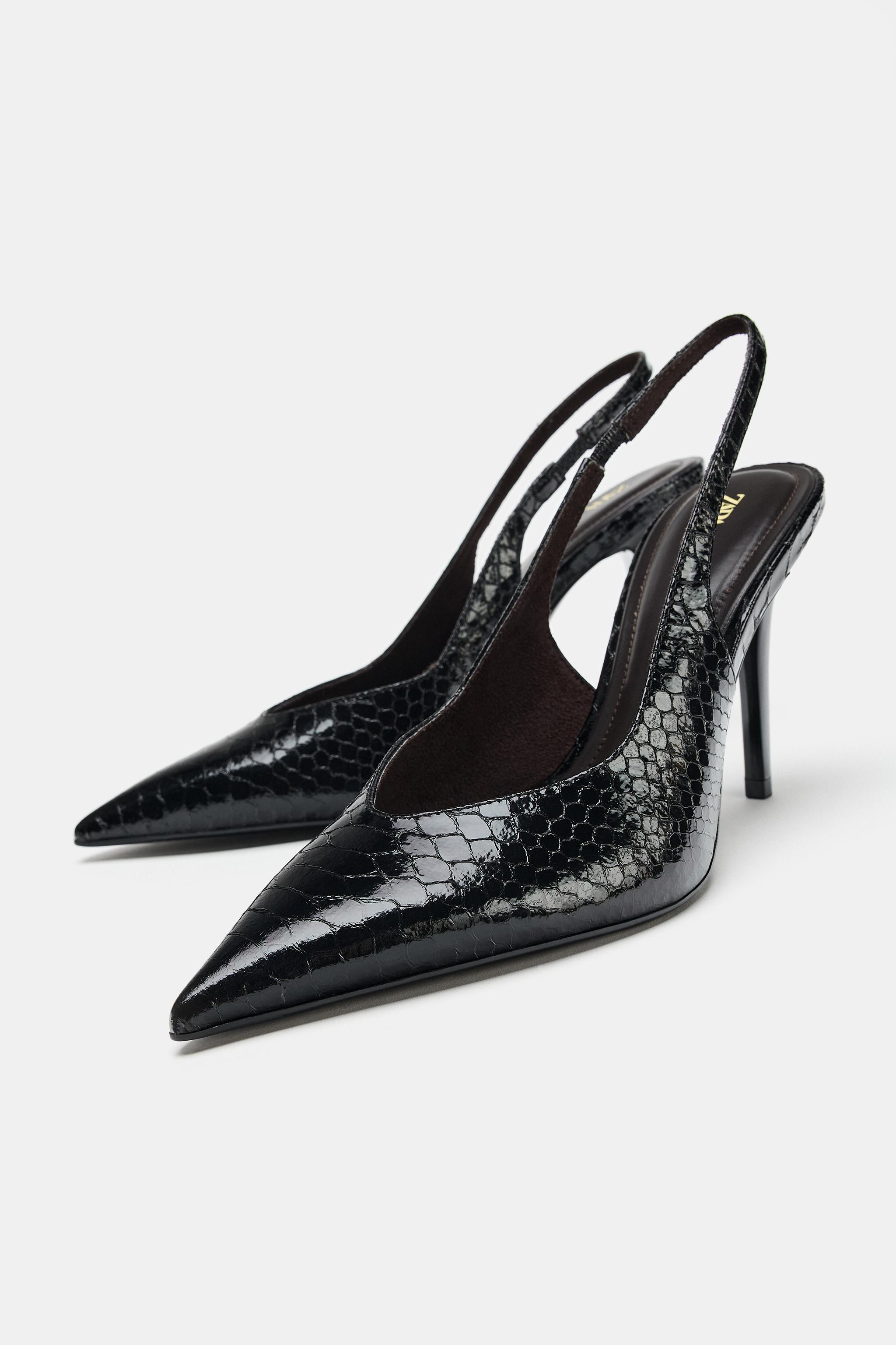 PRINTED SLINGBACK HEELS