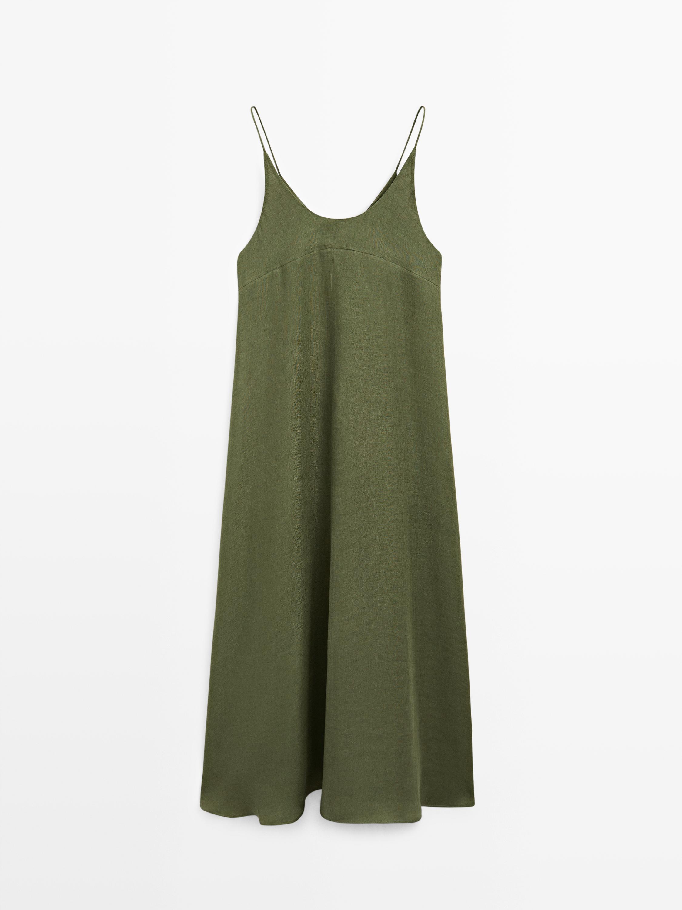 Flowing midi dress with thin straps