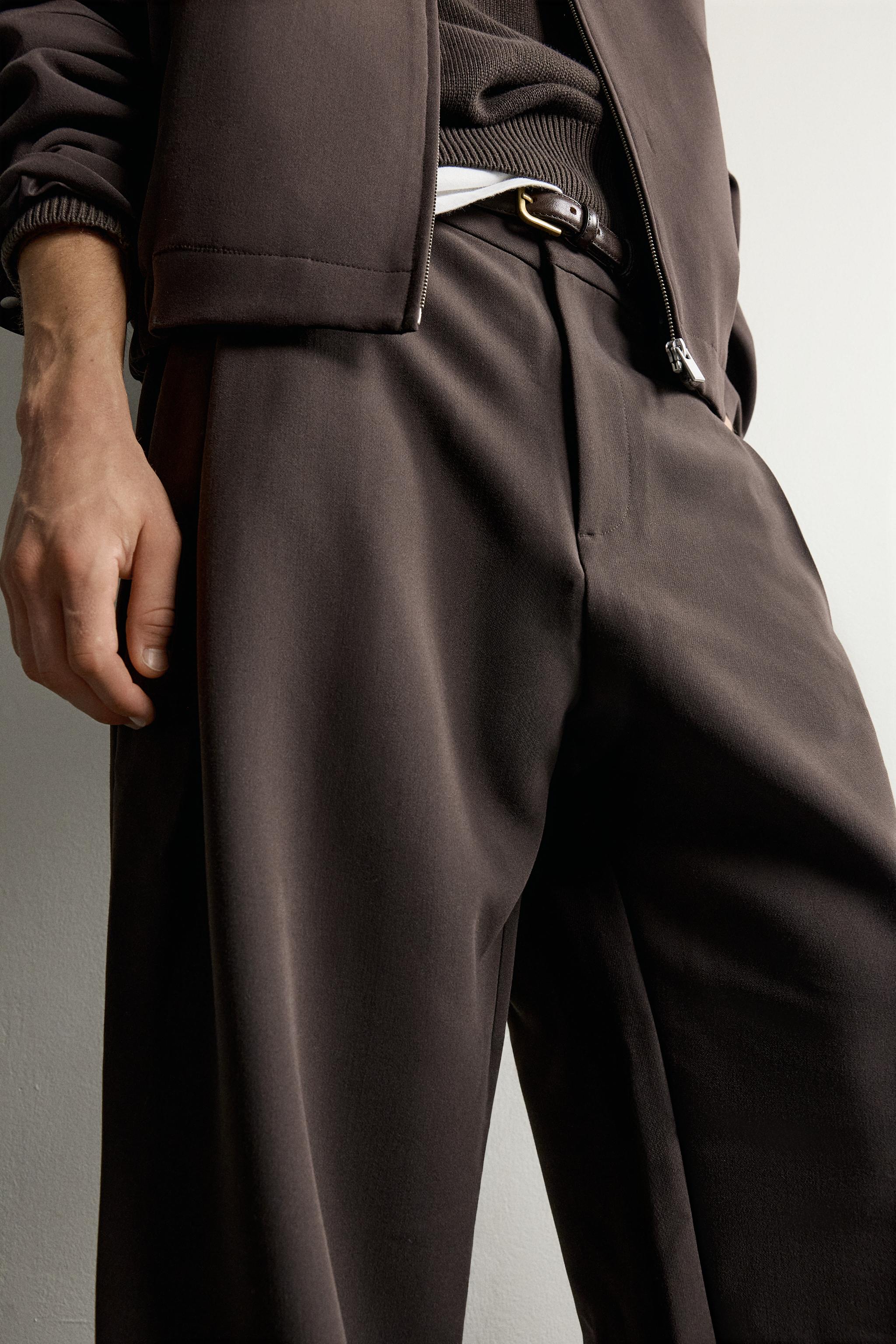 PANTALON COUPE LARGE PLIS LATÉRAUX