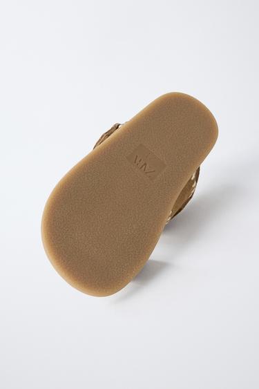 SANDALES EN CUIR BAREFOOT - Marron de Zara - Image 6