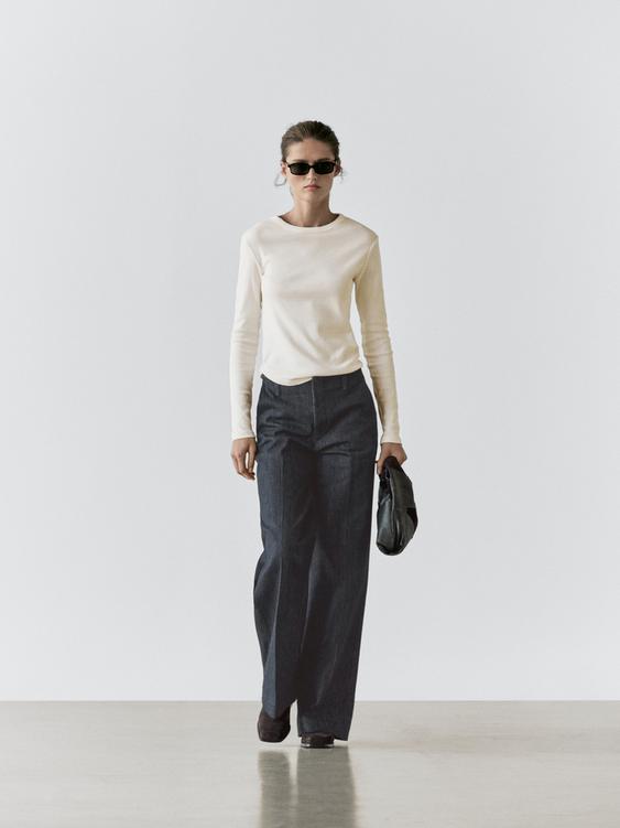 Mid-rise wide-leg jeans from Zara - $130