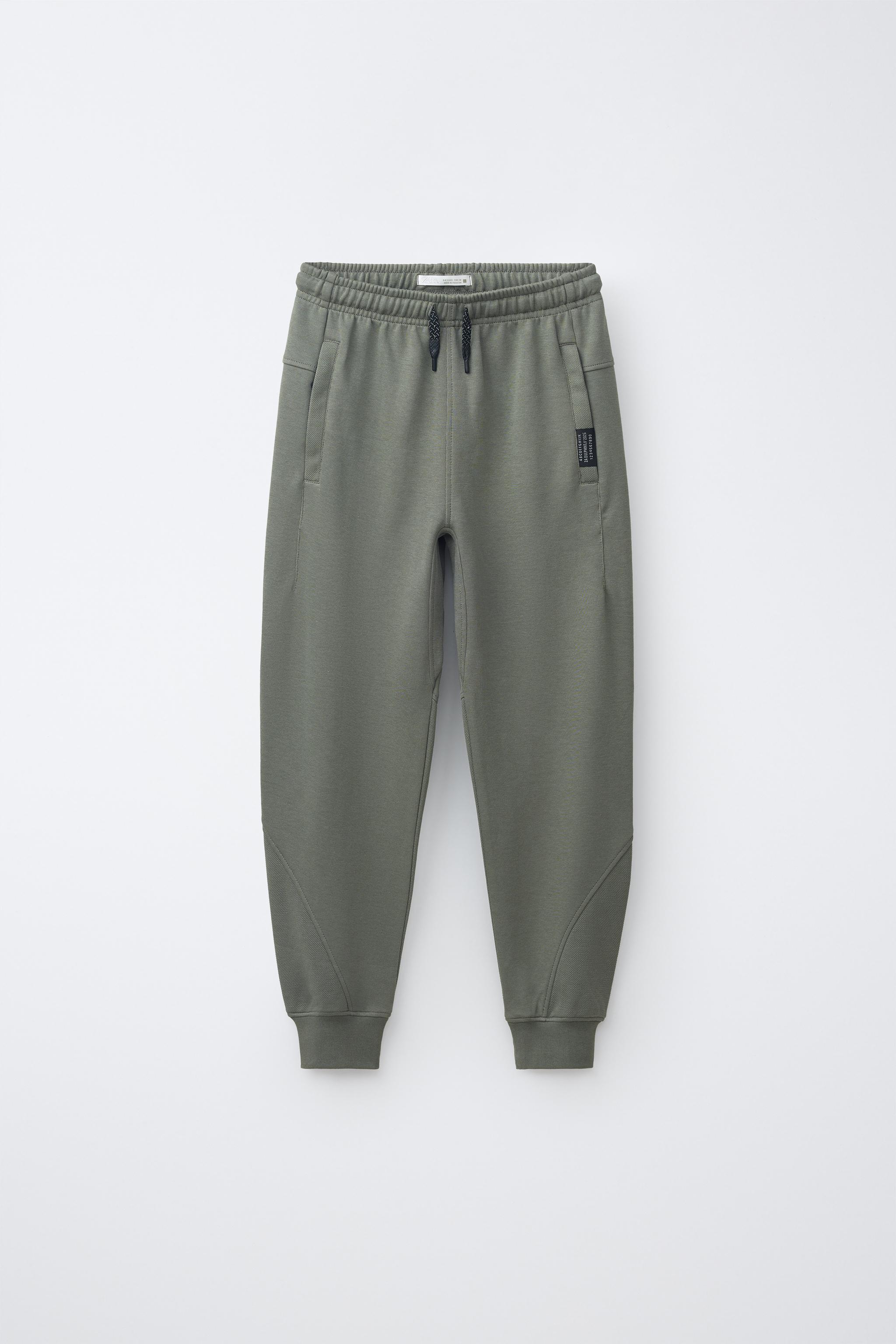 INTERLOCK PLUSH TROUSERS - Light khaki | ZARA South Africa