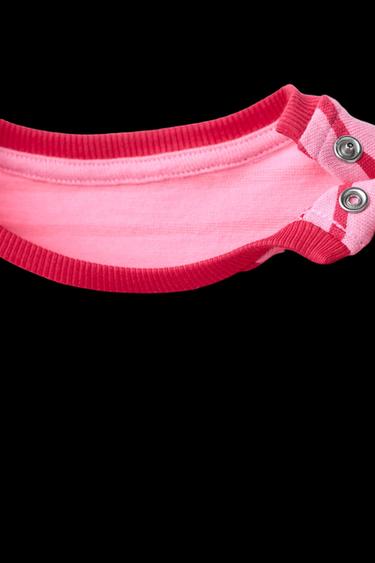 CONJUNTO CAMISETA Y BLOOMER RAYAS - Rosa de Zara