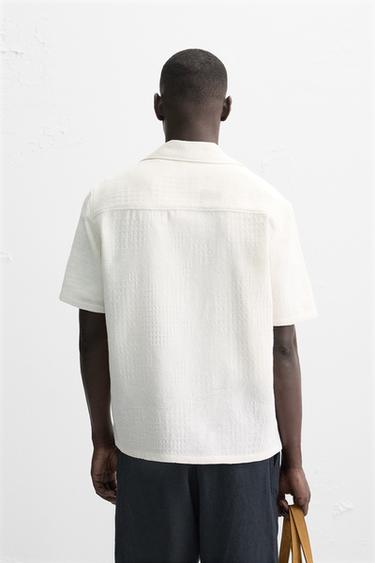 CHEMISE RELAXED FIT JACQUARD - Écru de Zara - Image 2