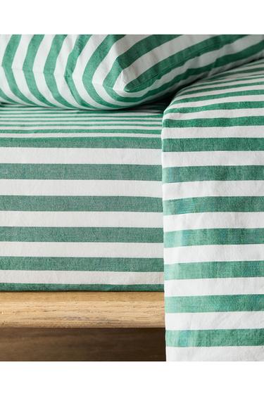 CHILDREN'S STRIPED FITTED SHEET - Green by Zara - Image 6