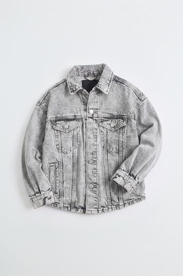 DENIM OVERSHIRT - Light grey by Zara