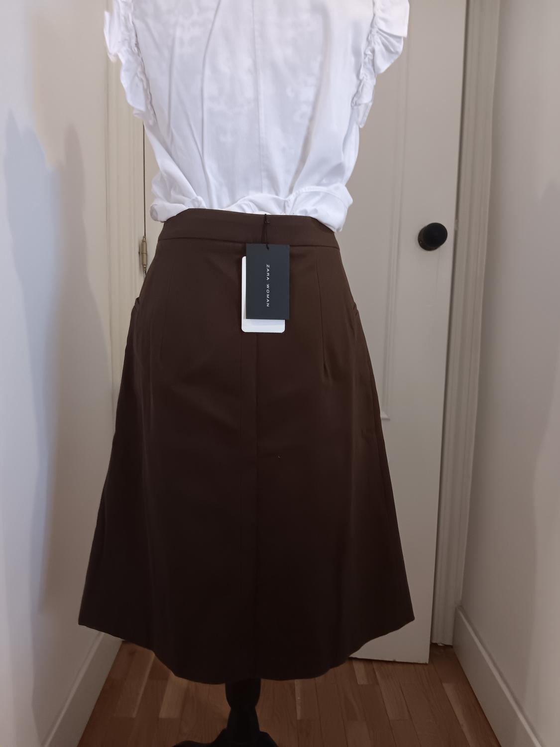 FALDA MARRÓN MIDI - Image 3