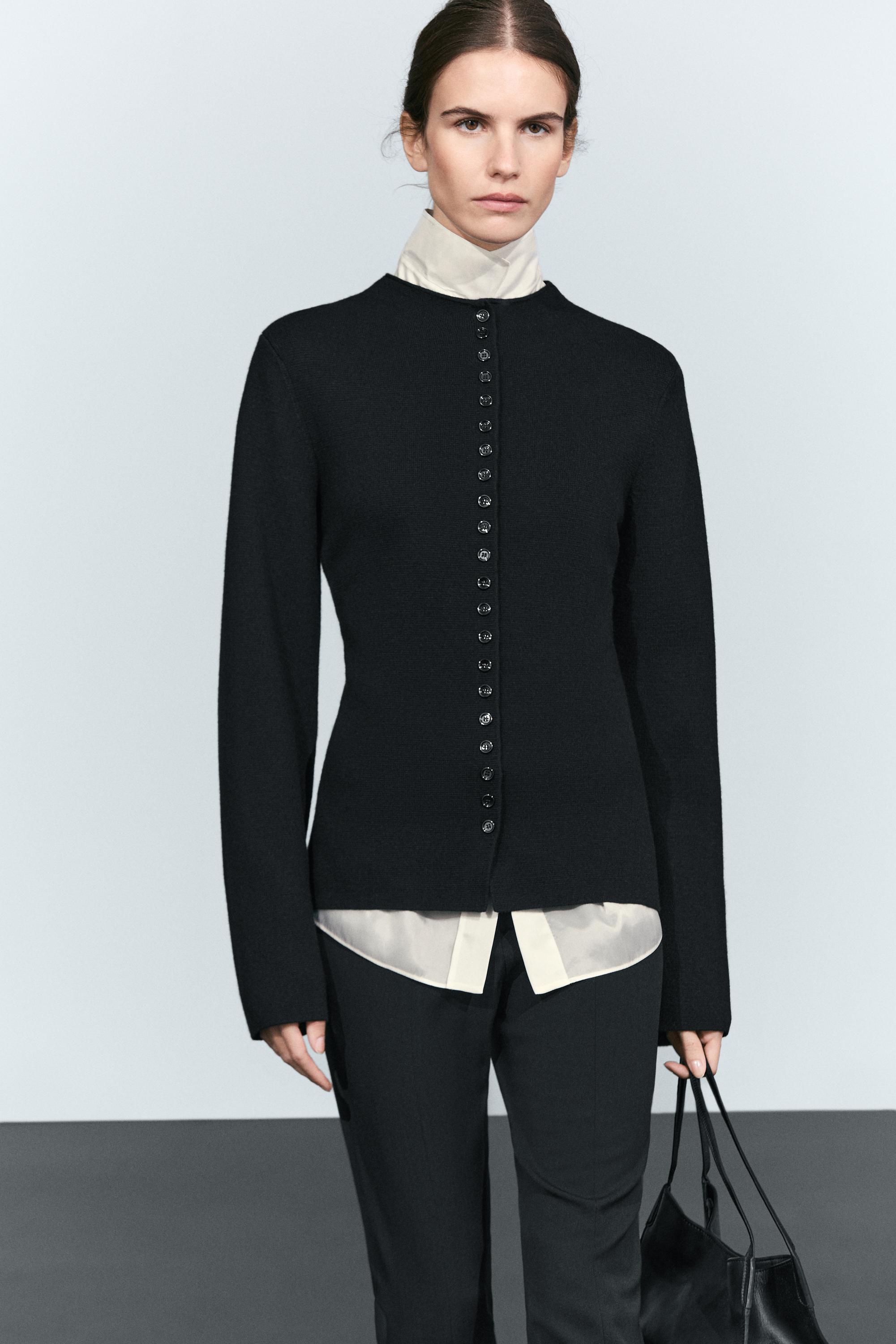 Multi-button knit cardigan