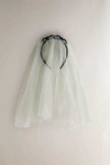 CHILDREN'S HALLOWEEN SKELETON HEADBAND - Cream by Zara