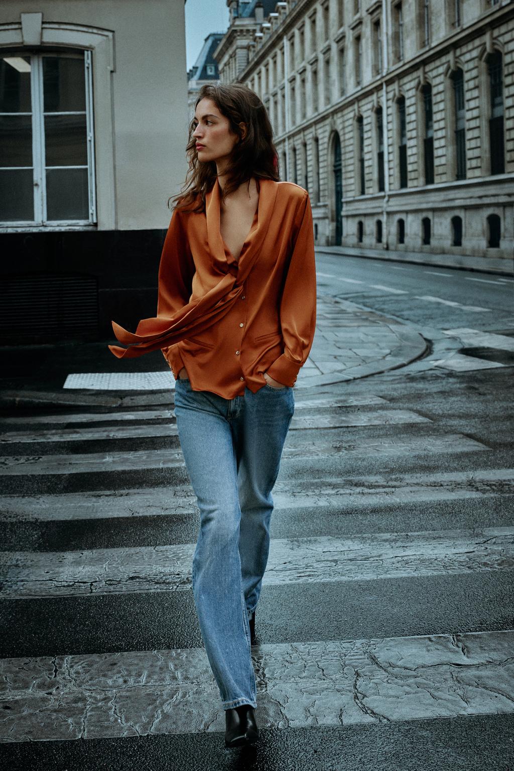 SATIN BOW BLOUSE