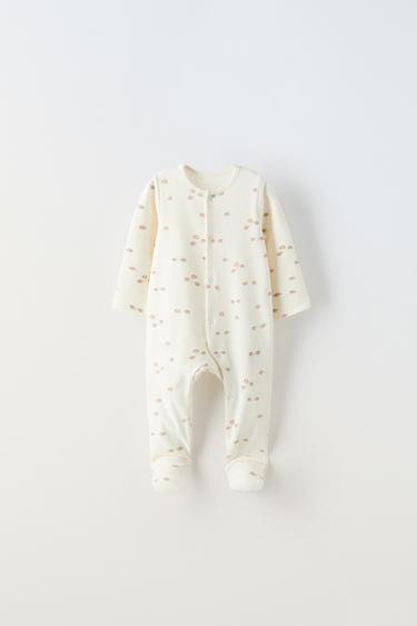 Zara WAFFLE T-SHIRT AND BERMUDA SET - Oyster-white