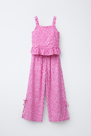 TOTAL LOOK PRINTED TOP AND TROUSERS - 133 by Zara - Image 0