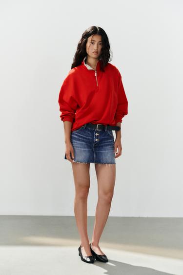 حذاء باليرينا جلدي بكعب - أسود الخاص بـ Zara - صورة 0