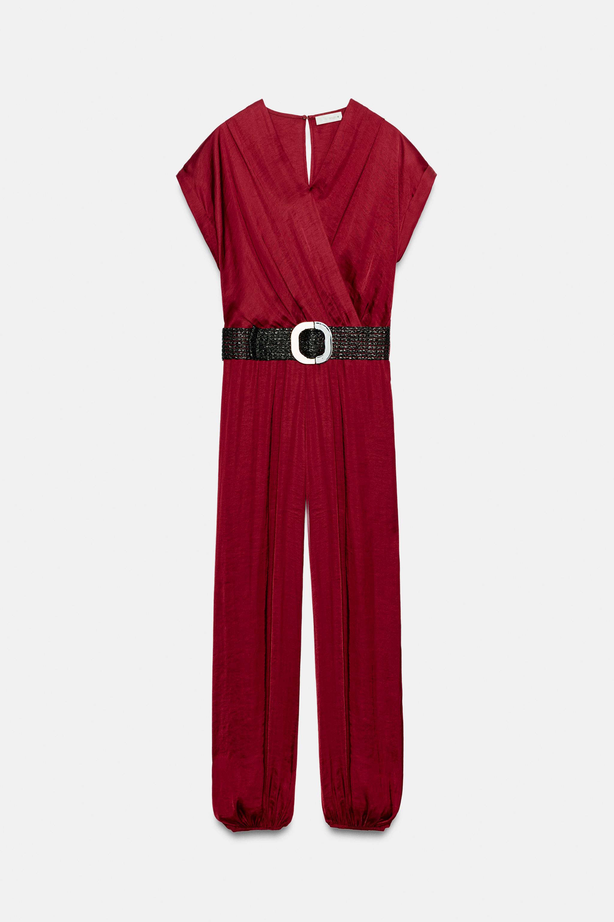 COMBINAISON SATINÉE AVEC CEINTURE