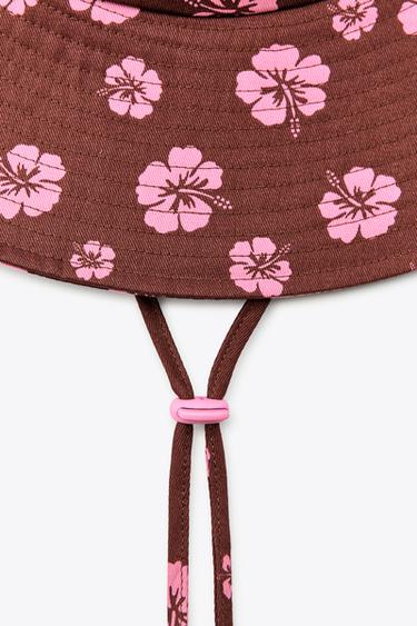 CHAPEAU BOB PALMIERS - Marron de Zara - Image 1