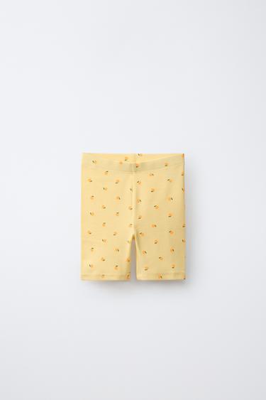 TWO-PACK OF RIBBED CYCLING LEGGINGS, LEMONS AND STRAWBERRIES - Multicoloured by Zara - Image 1