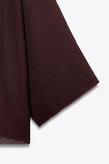 PLAIN KNIT LAYERED TOP - Aubergine by Zara - Image 6