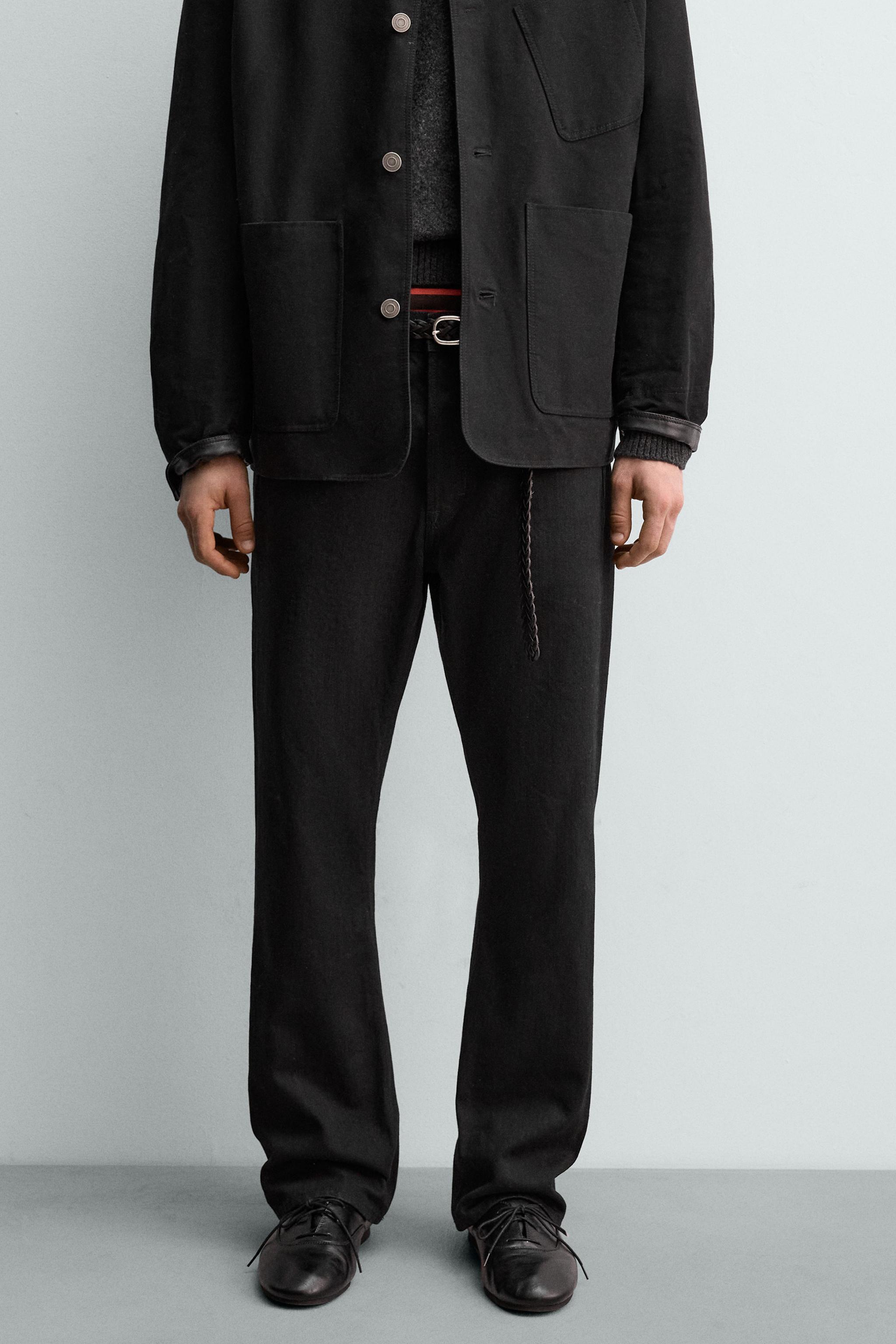 AARON LEVINE X ZARA STRAIGHT FIT BOOTCUT JEANS — Charcoal