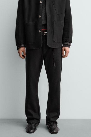 JEANS STRAIGHT FIT BOOTCUT AARON LEVINE X ZARAカーボンZaraのJEANS STRAIGHT FIT BOOTCUT AARON LEVINE X ZARA - カーボン 