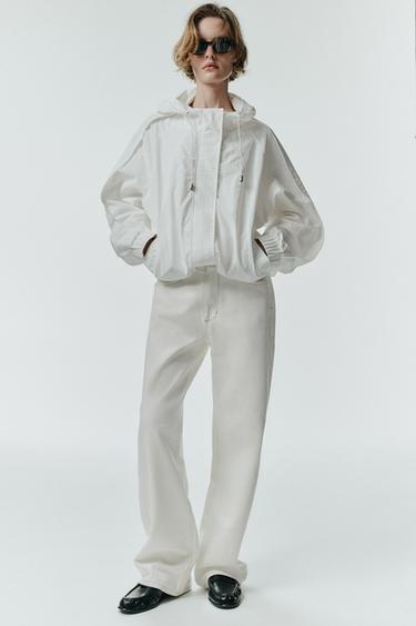 CHAQUETA CAPUCHA ZW COLLECTION - Blanco de Zara - Imagen 0