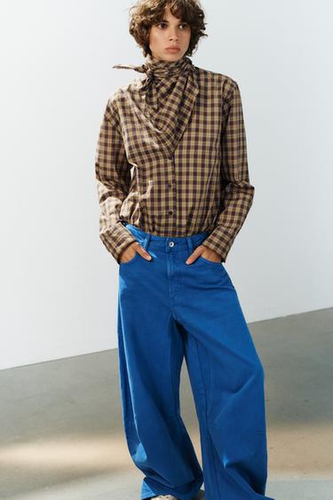 MID-RISE BALLOON FIT TRF JEANS — Bluish 2