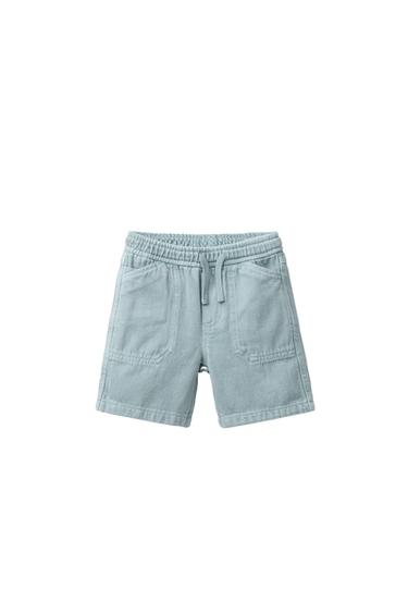 COMFY COTTON LINEN TWILL BERMUDA SHORTS