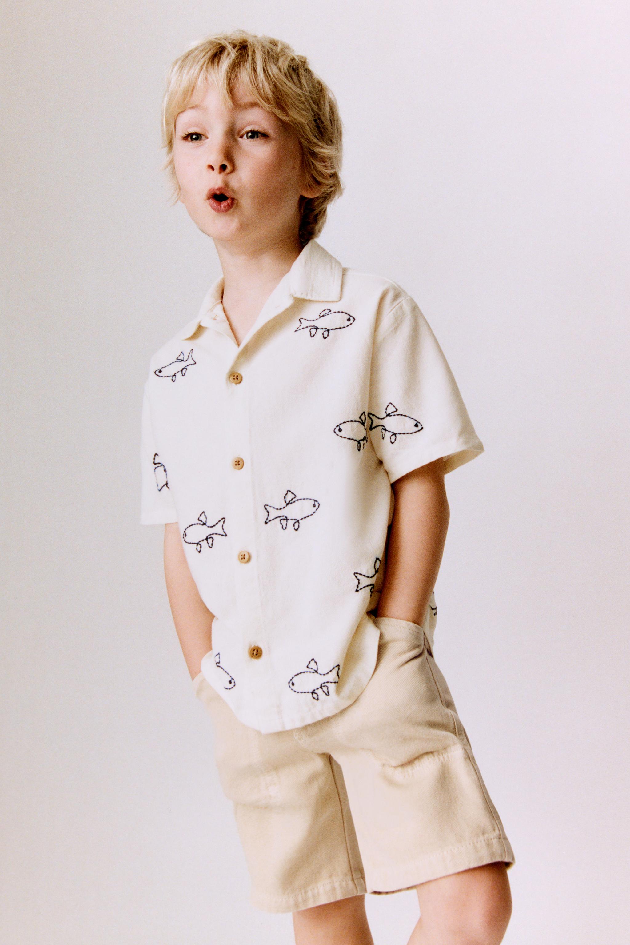 FISH EMBROIDERED SHIRT