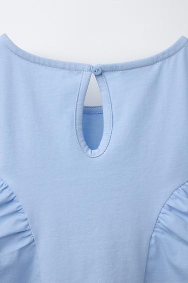 CONTRAST FLORAL T-SHIRT - Blue by Zara - Image 3