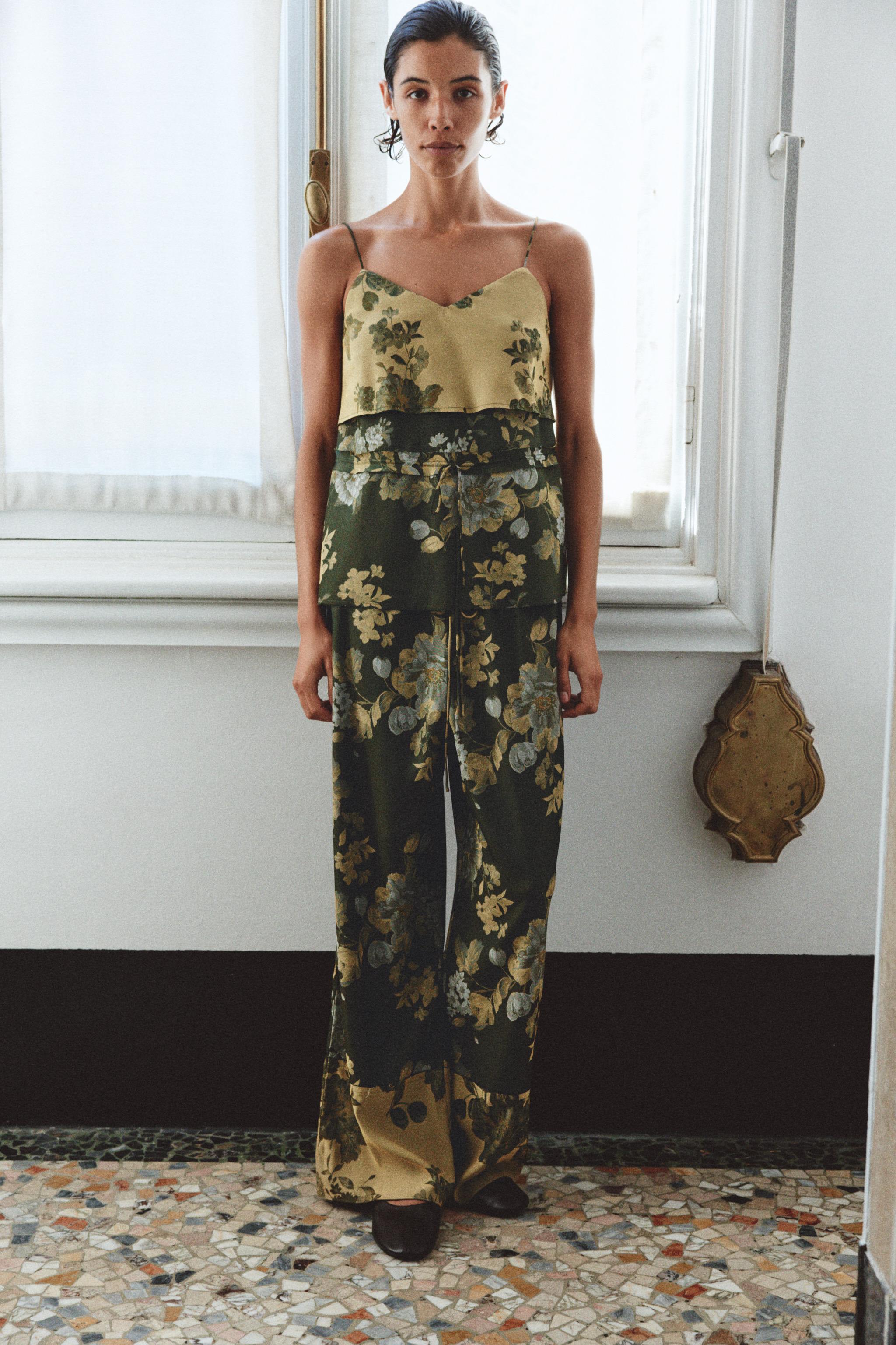 JACQUARD TROUSERS — Greens