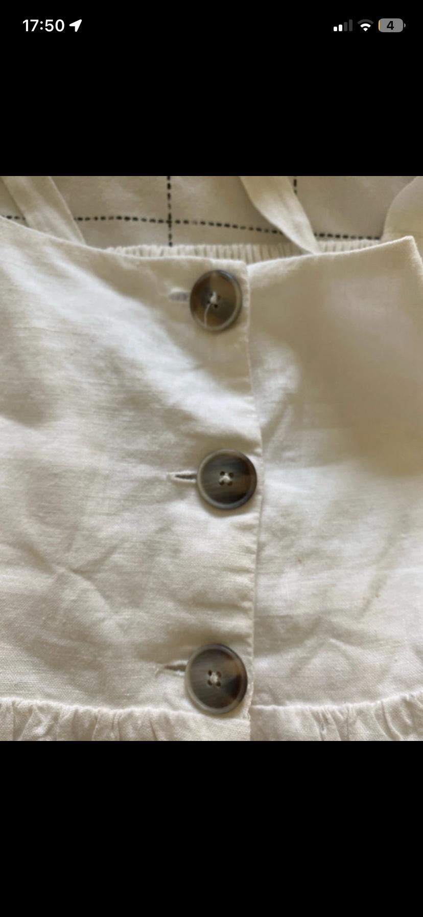 BUTTONED LINEN DRESS - Image 4