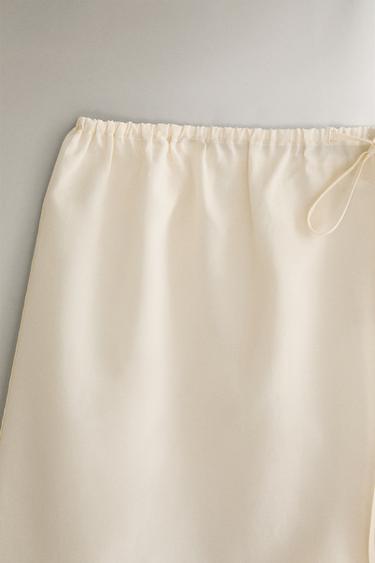 SHORT SOIE COTON - Écru de Zara - Image 3