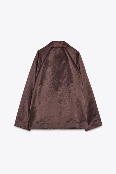 VESTE SATINÉE ZW COLLECTION - Bordeaux de Zara - Image 6