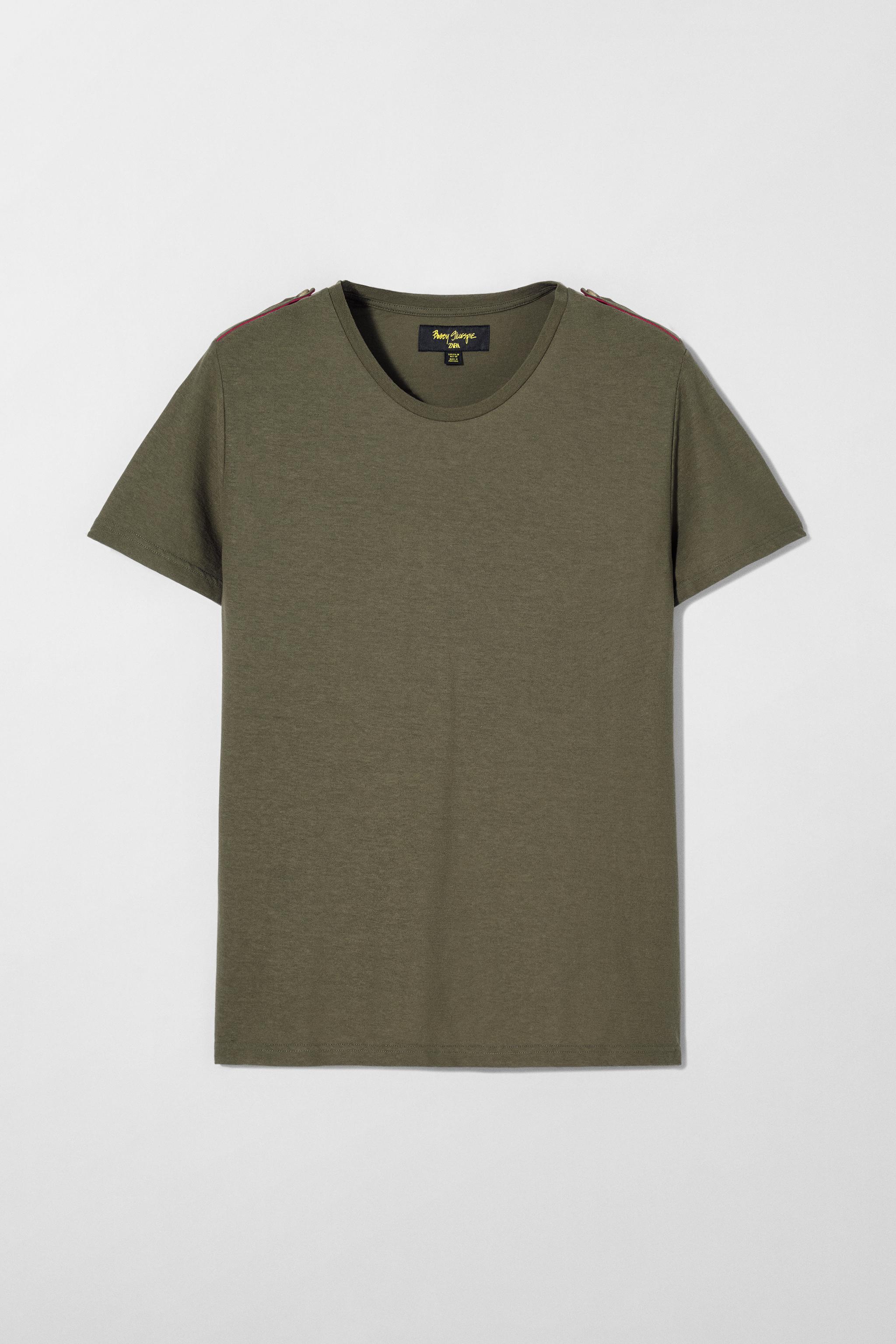 SLIM FIT T-SHIRT BOBBY GILLESPIE X ZARA - Dark khaki | ZARA