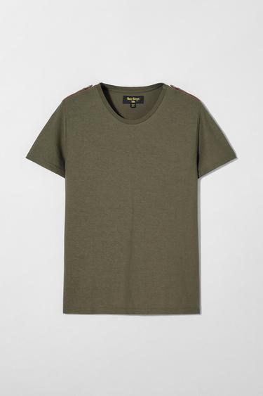 CAMISETA SLIM FIT  BOBBY GILLESPIE X ZARA - Khaki oscuro de Zara